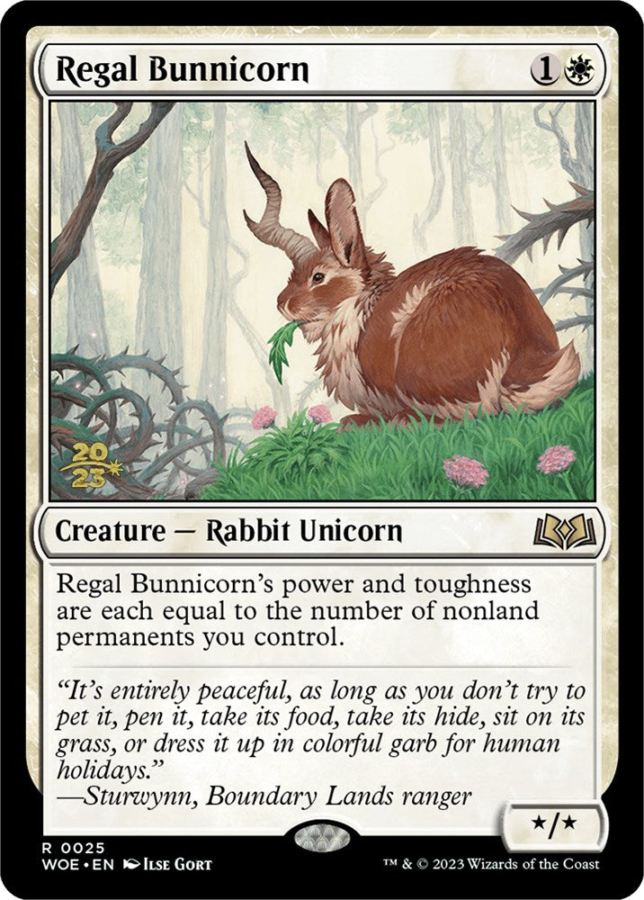 Regal Bunnicorn [Wilds of Eldraine Prerelease Promos] | Dumpster Cat Games