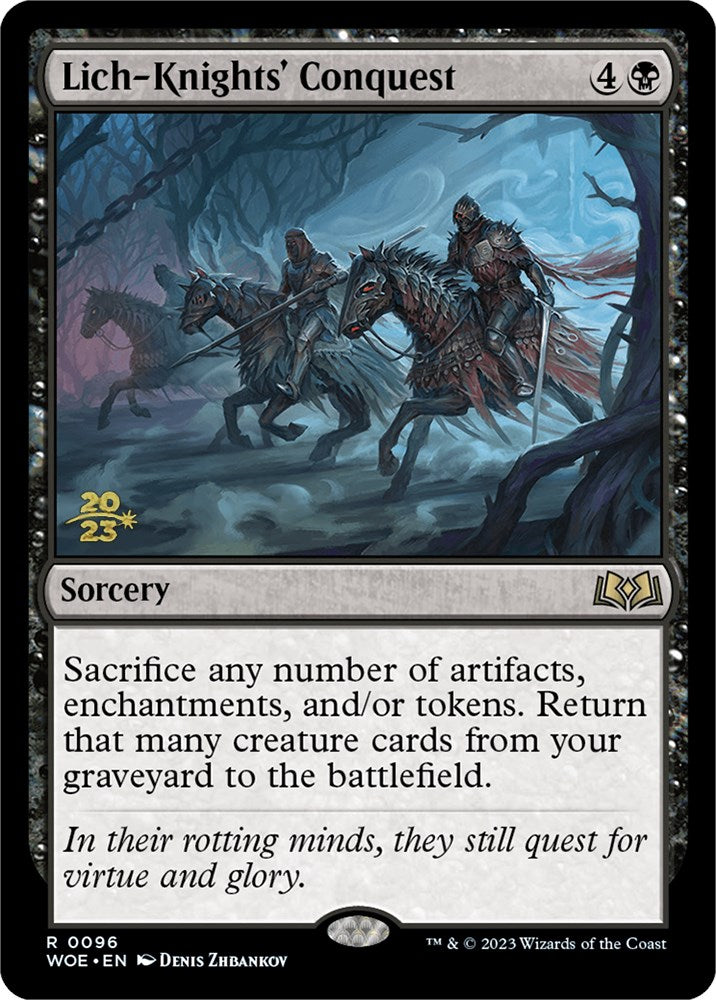 Lich-Knights' Conquest [Wilds of Eldraine Prerelease Promos] | Dumpster Cat Games
