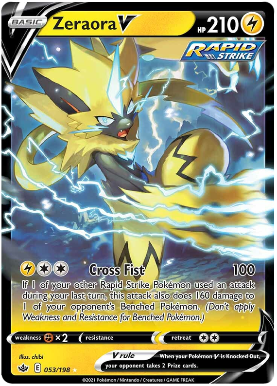 Zeraora V (053/198) [Sword & Shield: Chilling Reign] | Dumpster Cat Games