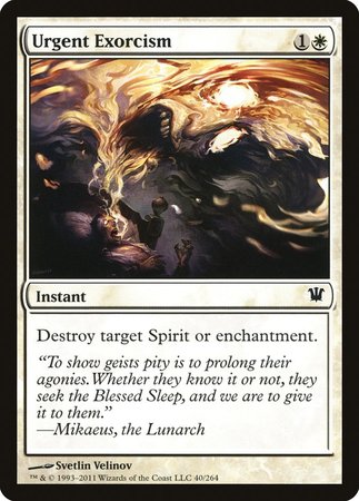 Urgent Exorcism [Innistrad] | Dumpster Cat Games
