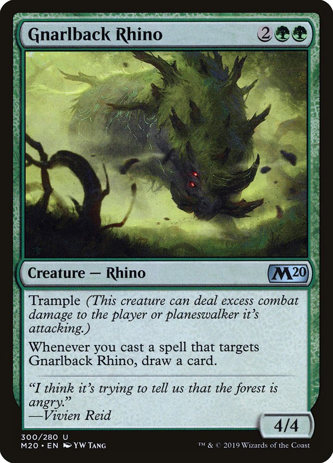 Gnarlback Rhino [Core Set 2020] | Dumpster Cat Games