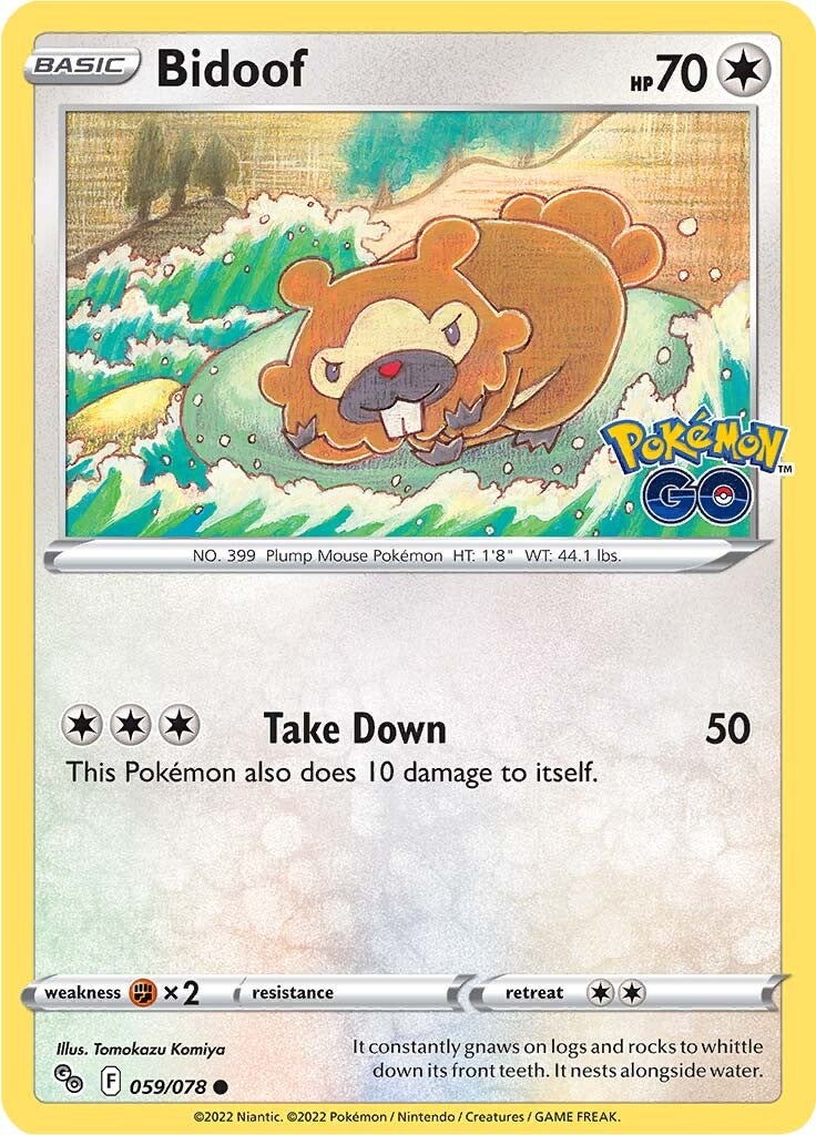 Bidoof (059/078) [Pokémon GO] | Dumpster Cat Games