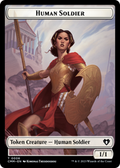 Human Soldier // Knight Double-Sided Token [Commander Masters Tokens] | Dumpster Cat Games