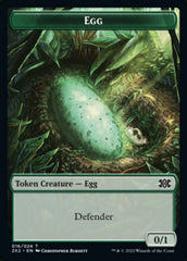 Egg // Knight Double-sided Token [Double Masters 2022 Tokens] | Dumpster Cat Games