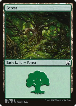 Forest (32) [Duel Decks: Elves vs. Inventors] | Dumpster Cat Games