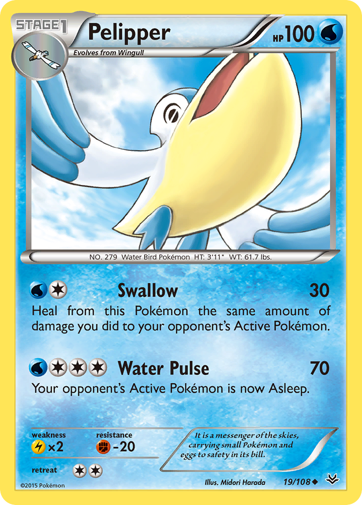Pelipper (19/108) [XY: Roaring Skies] | Dumpster Cat Games