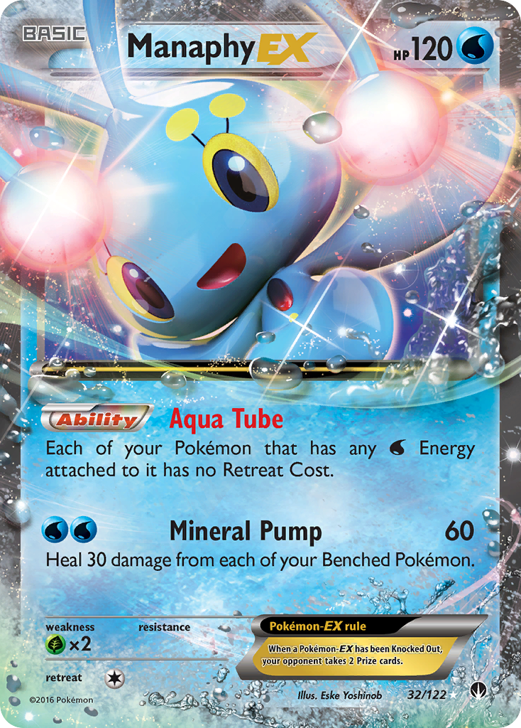 Manaphy EX (32/122) [XY: BREAKpoint] | Dumpster Cat Games