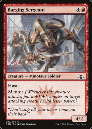 Barging Sergeant [Guilds of Ravnica] | Dumpster Cat Games