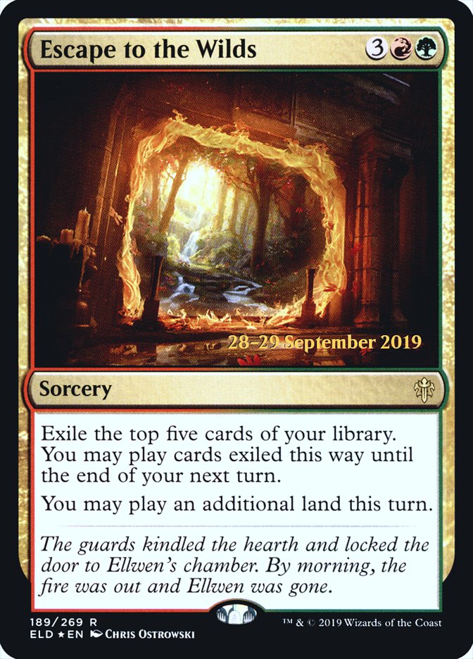 Escape to the Wilds  [Throne of Eldraine Prerelease Promos] | Dumpster Cat Games