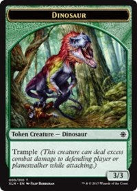 Dinosaur // Treasure (009) Double-sided Token [Ixalan Tokens] | Dumpster Cat Games