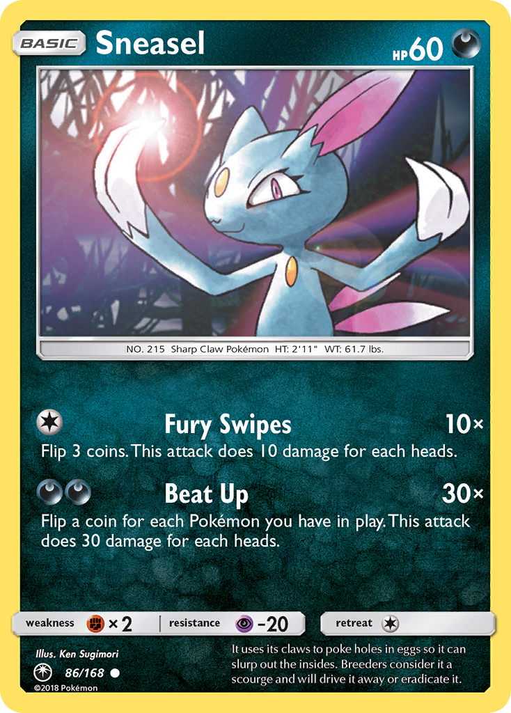 Sneasel (86/168) [Sun & Moon: Celestial Storm] | Dumpster Cat Games