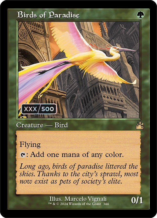 Birds of Paradise (Retro) (Serialized) [Ravnica Remastered] | Dumpster Cat Games