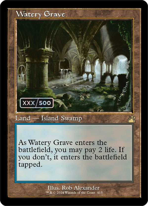 Watery Grave (Retro) (Serialized) [Ravnica Remastered] | Dumpster Cat Games