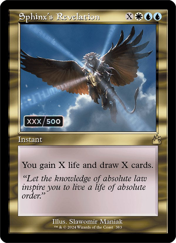 Sphinx's Revelation (Retro) (Serialized) [Ravnica Remastered] | Dumpster Cat Games