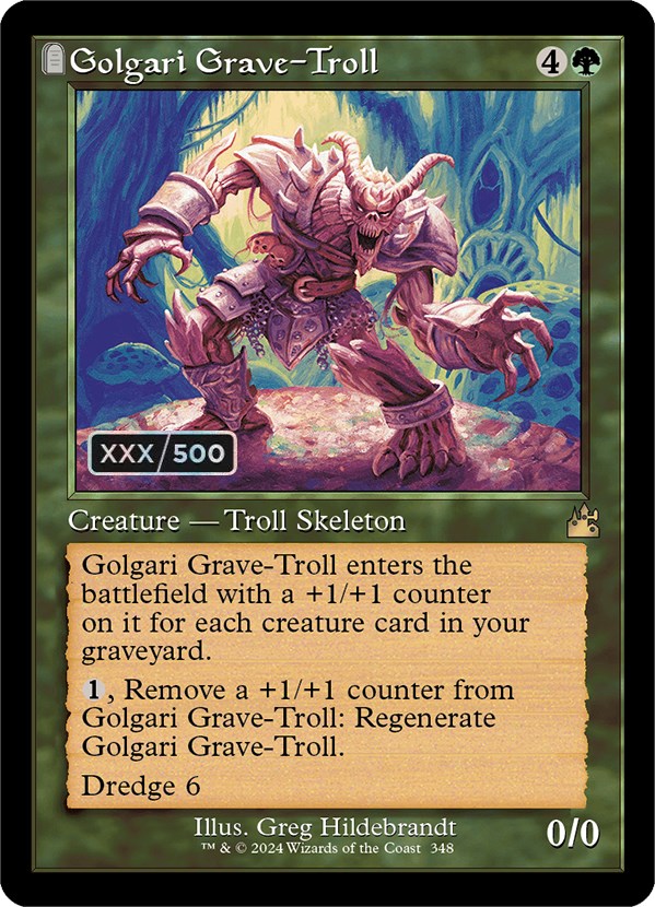 Golgari Grave-Troll (Retro) (Serialized) [Ravnica Remastered] | Dumpster Cat Games