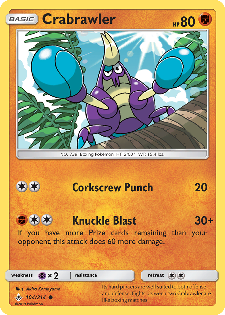 Crabrawler (104/214) [Sun & Moon: Unbroken Bonds] | Dumpster Cat Games