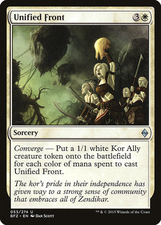 Unified Front [Battle for Zendikar] | Dumpster Cat Games
