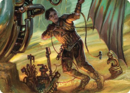 Mishra, Excavation Prodigy Art Card [The Brothers' War Art Series] | Dumpster Cat Games
