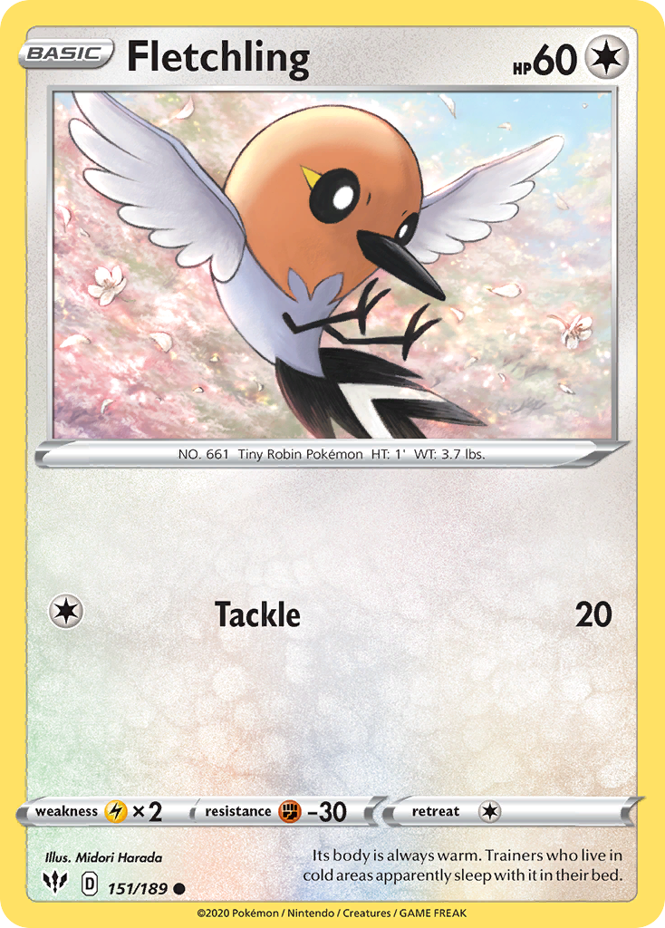 Fletchling (151/189) [Sword & Shield: Darkness Ablaze] | Dumpster Cat Games