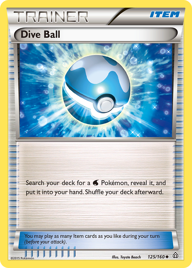 Dive Ball (125/160) [XY: Primal Clash] | Dumpster Cat Games