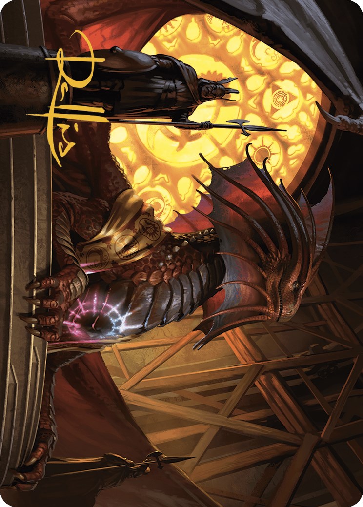Niv-Mizzet, Guildpact Art Card (21/49) (Gold-Stamped Signature) [Murders at Karlov Manor Art Series] | Dumpster Cat Games