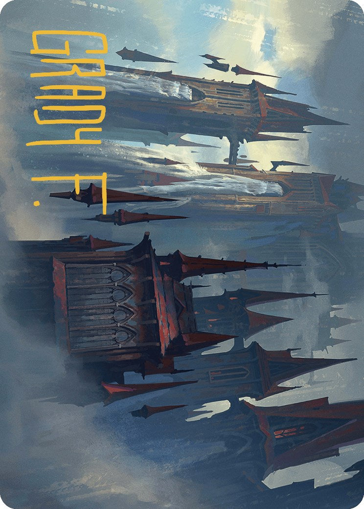 Thundering Falls Art Card (Gold-Stamped Signature) [Murders at Karlov Manor Art Series] | Dumpster Cat Games