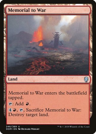 Memorial to War [Dominaria] | Dumpster Cat Games