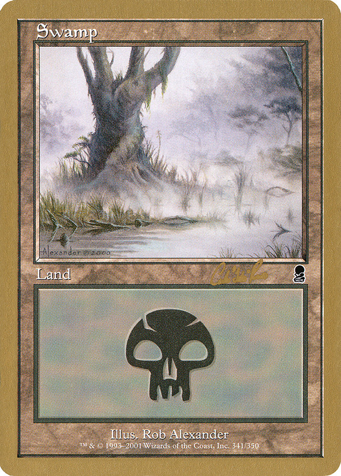 Swamp (cr341) (Carlos Romao) [World Championship Decks 2002] | Dumpster Cat Games