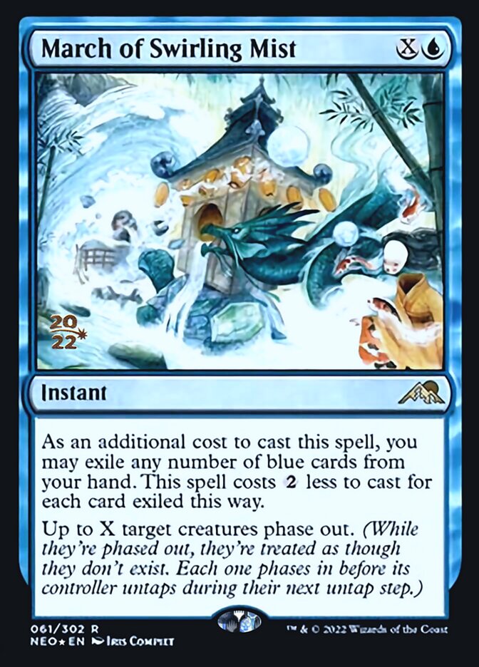 March of Swirling Mist [Kamigawa: Neon Dynasty Prerelease Promos] | Dumpster Cat Games