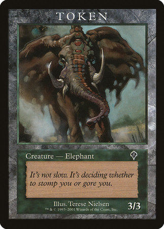Elephant Token (Invasion) [Magic Player Rewards 2001] | Dumpster Cat Games