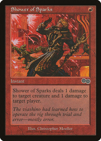Shower of Sparks [Urza's Saga] | Dumpster Cat Games