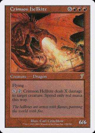 Crimson Hellkite [Seventh Edition] | Dumpster Cat Games