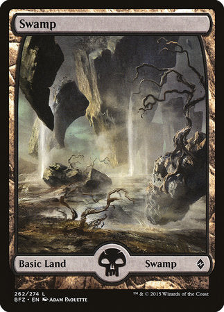 Swamp (262) - Full Art [Battle for Zendikar] | Dumpster Cat Games