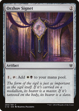 Orzhov Signet [Commander 2016] | Dumpster Cat Games