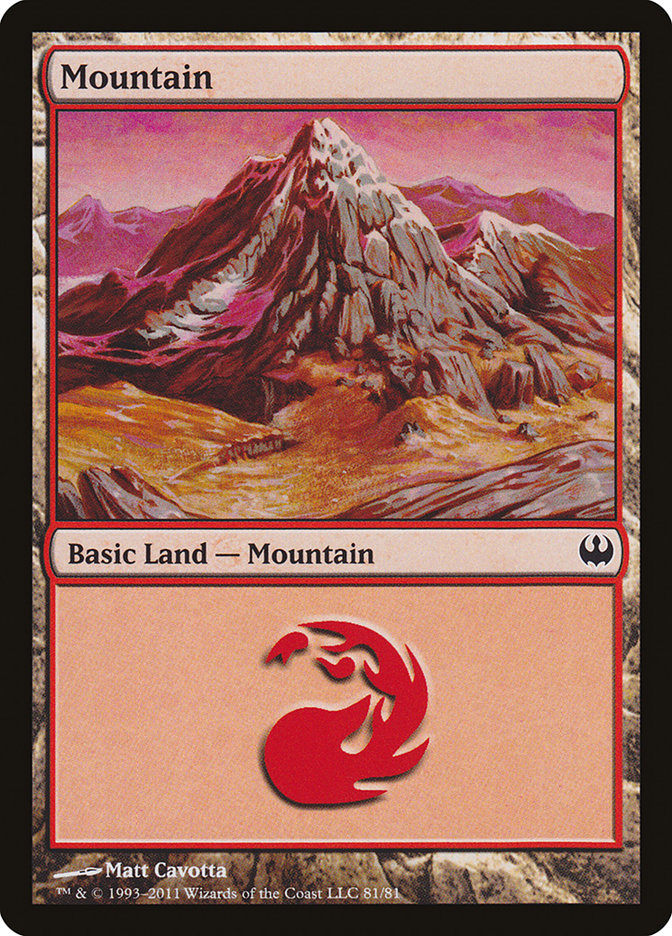 Mountain (81) [Duel Decks: Knights vs. Dragons] | Dumpster Cat Games