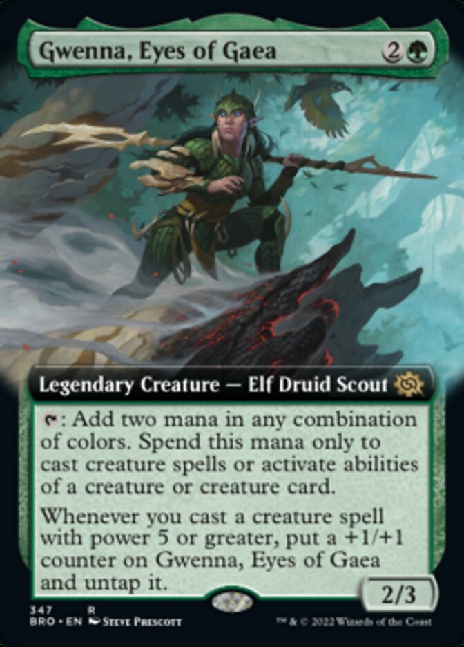 Gwenna, Eyes of Gaea (Extended Art) [The Brothers' War] | Dumpster Cat Games