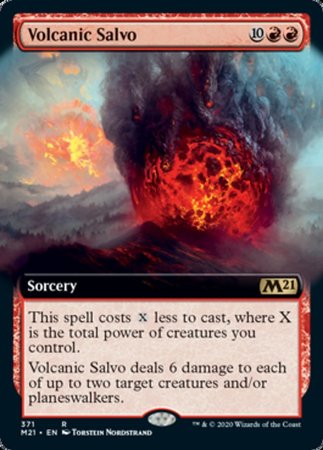 Volcanic Salvo (Extended Art) [Core Set 2021] | Dumpster Cat Games