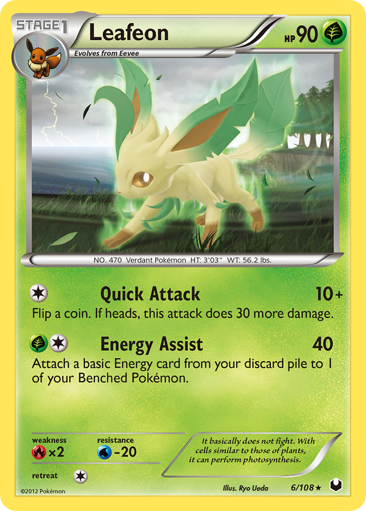 Leafeon (6/108) [Black & White: Dark Explorers] | Dumpster Cat Games