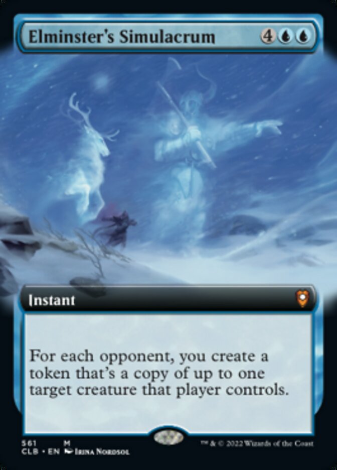 Elminster's Simulacrum (Extended Art) [Commander Legends: Battle for Baldur's Gate] | Dumpster Cat Games