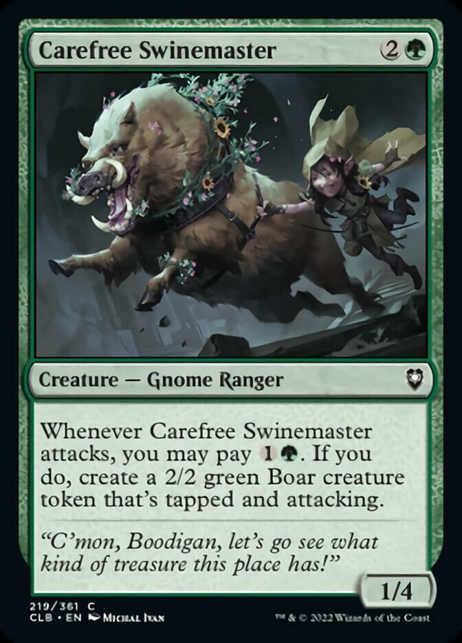 Carefree Swinemaster [Commander Legends: Battle for Baldur's Gate] | Dumpster Cat Games