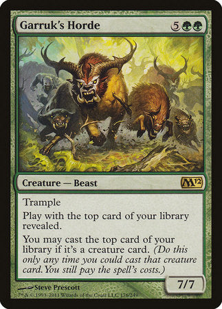 Garruk's Horde [Magic 2012] | Dumpster Cat Games