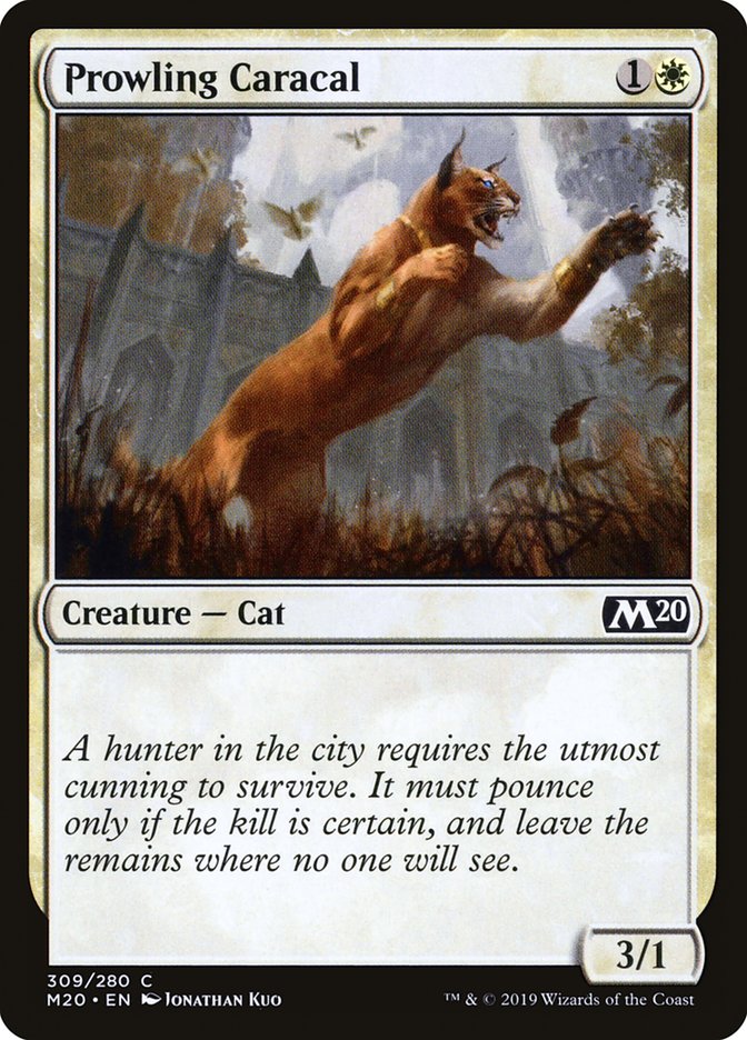 Prowling Caracal [Core Set 2020] | Dumpster Cat Games