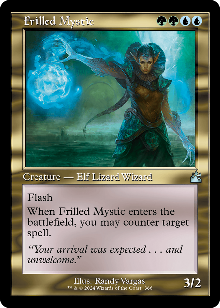 Frilled Mystic (Retro Frame) [Ravnica Remastered] | Dumpster Cat Games