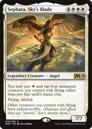Sephara, Sky's Blade [Core Set 2020 Promos] | Dumpster Cat Games
