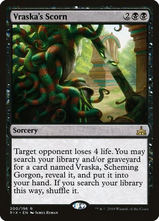 Vraska's Scorn [Rivals of Ixalan] | Dumpster Cat Games