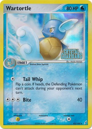Wartortle (43/100) (Stamped) [EX: Crystal Guardians] | Dumpster Cat Games