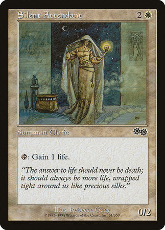 Silent Attendant [Urza's Saga] | Dumpster Cat Games