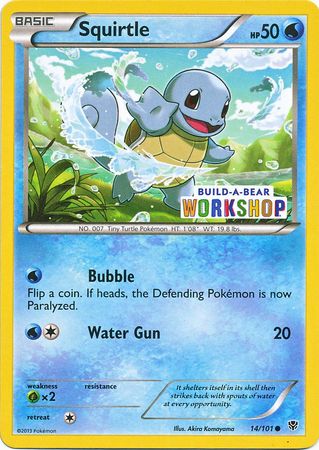 Squirtle (14/101) (Build A Bear Workshop Exclusive) [Black & White: Plasma Blast] | Dumpster Cat Games