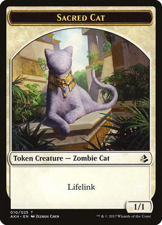 Sacred Cat Token [Amonkhet Tokens] | Dumpster Cat Games