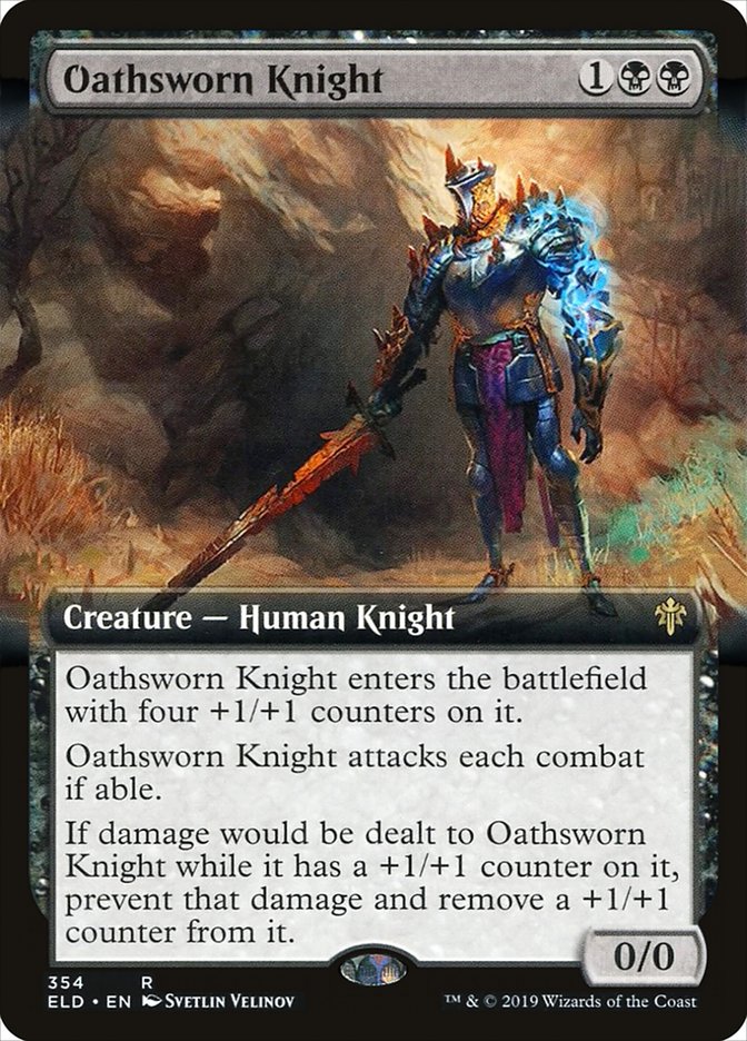 Oathsworn Knight (Extended Art) [Throne of Eldraine] | Dumpster Cat Games